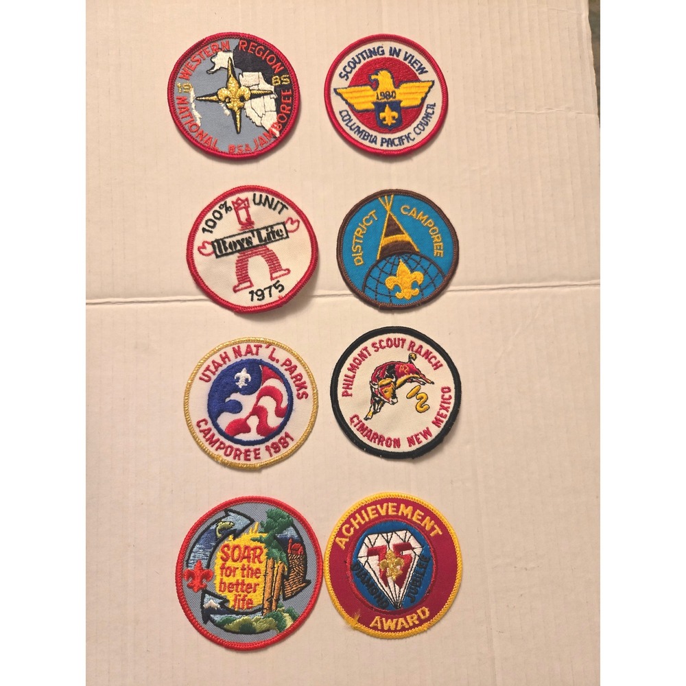 Boy Scouts of America Vintage Patches: Lot of 8 Medium